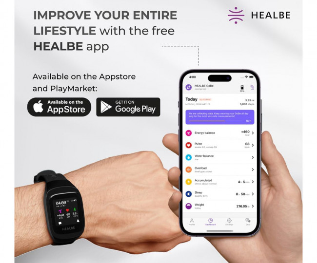 Фитнес-браслет HEALBE GoBe3 Obsidian